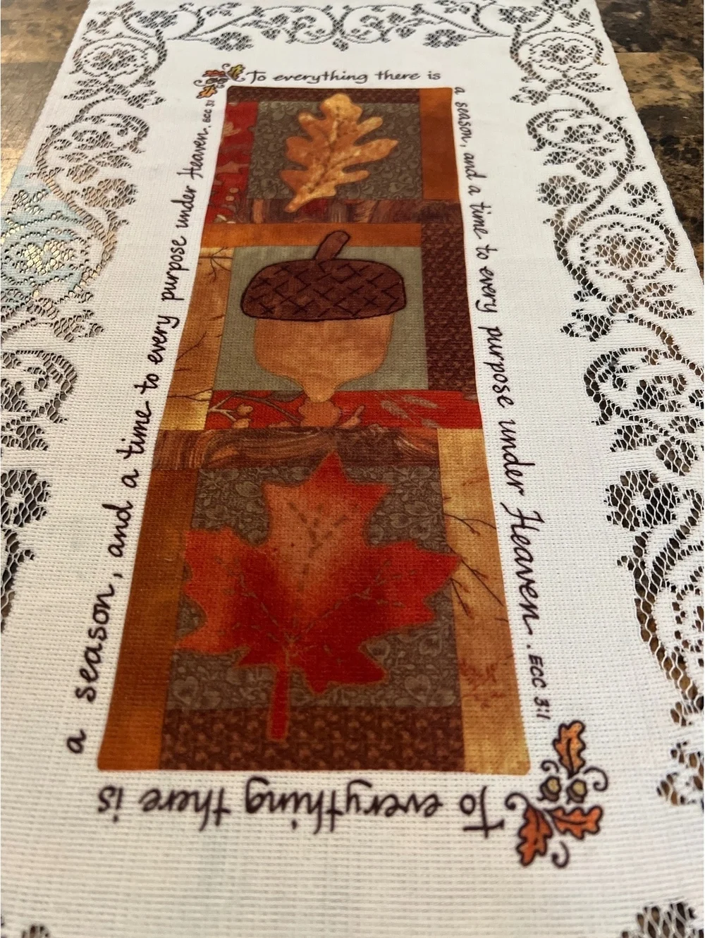 Autumn Themed Decorative hanging with Acorn and Leaf Design